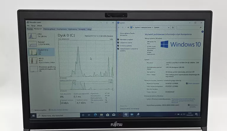 FUJITSU LIFEBOOK E754 I5-4210M 4GB 512GB SSD WIN10P + ZASILACZ