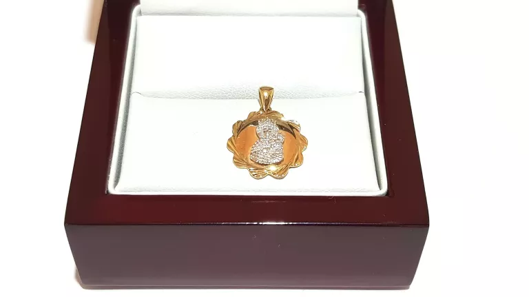 ZŁOTA ZAWIESZKA WISIOREK APART MATKA BOSKA 0,97G PR375 1,5CMX1,5CM