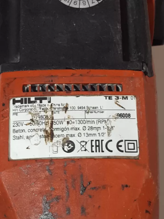 MŁOTOWIERTARKA HILTI TE 3-M 230V + WALIZKA HILTI