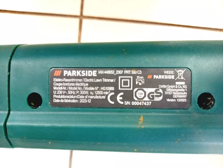 PODKASZARKA ELEKTRYCZNA PARKSIDE PRT 300 C3 300 W