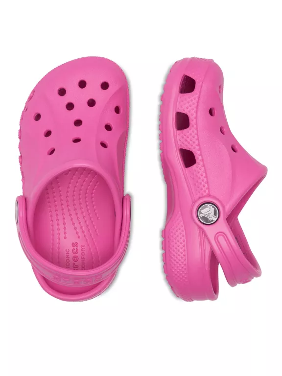 DZIECIĘCE LEKKIE BUTY KLAPKI CHODAKI CROCS BAYA CLOG RÓŻOWE ROZMIAR 22/23