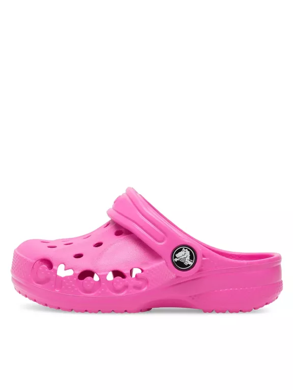 DZIECIĘCE LEKKIE BUTY KLAPKI CHODAKI CROCS BAYA CLOG RÓŻOWE ROZMIAR 22/23