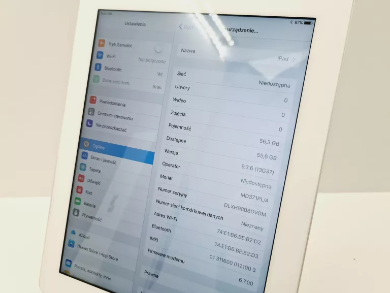 TABLET IPAD 4G 64GB A1430 OPIS