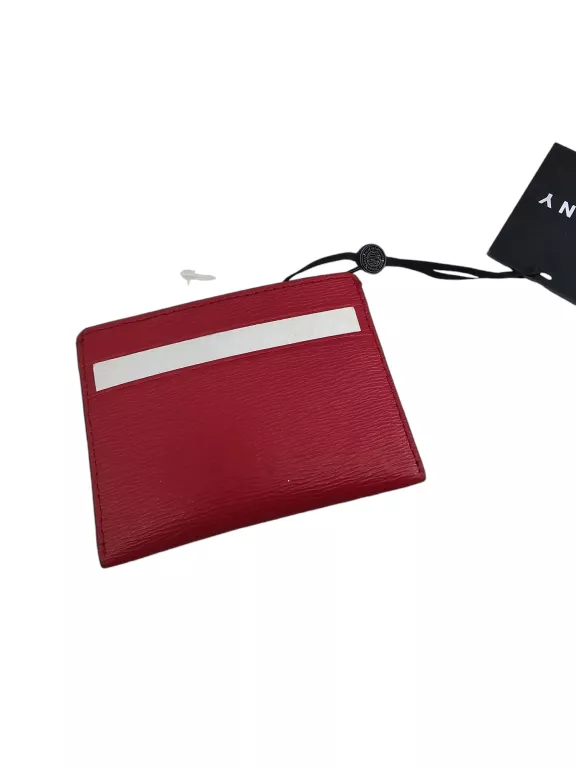 DKNY ETUI NA KARTY SKÓRZANE CZERWONE