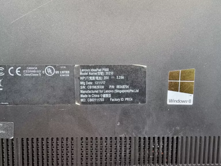 LAPTOP LENOVO IDEAPAD P500