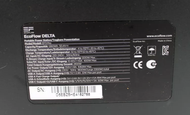STACJA ZASILANIA ECOFLOW DELTA EF3 PRO
