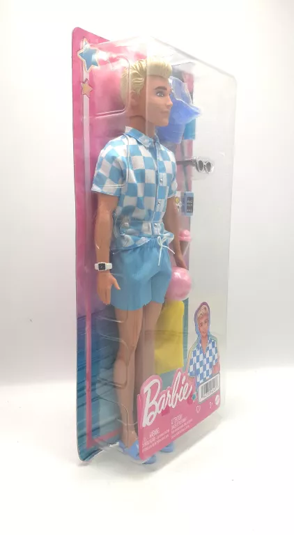 LALKA BARBIE KEN NA PLAŻY Z AKCESORIAMI