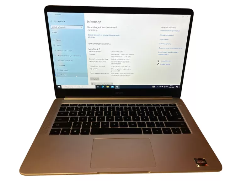 LAPTOP HUAWEI MATEBOOK KPL-W00 (AMD RYZEN 5, 8/256GB)