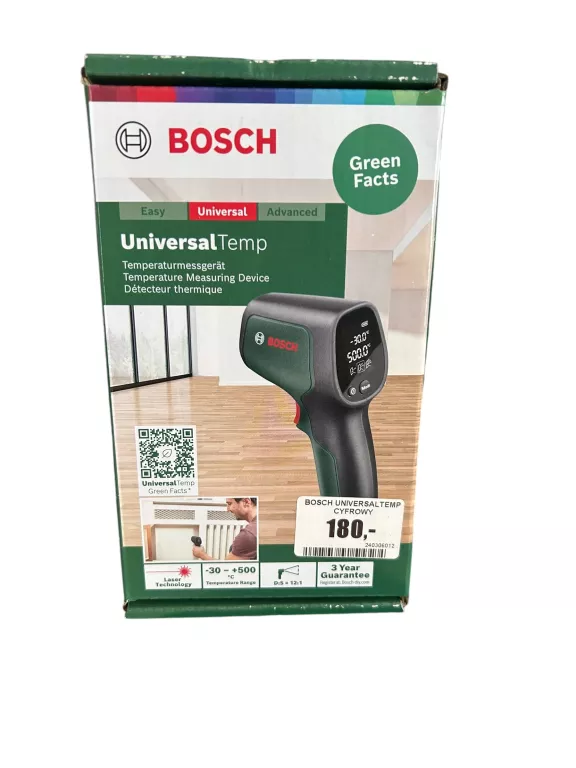 BOSCH UNIVERSALTEMP CYFROWY TERMODETEKTOR TERMOMETR PIROMETR BEZDOTYKOWY