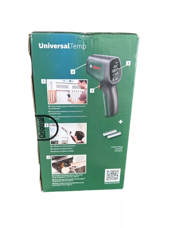 BOSCH UNIVERSALTEMP CYFROWY TERMODETEKTOR TERMOMETR PIROMETR BEZDOTYKOWY