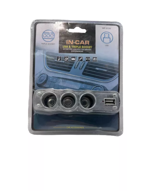 ADAPTER CAR FIRE WF-0120 3 GNIAZDA ZAPALNICZKI SAMOCHODOWEJ
