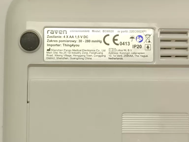 CIŚNIENIOMIERZ RAVEN ECI002