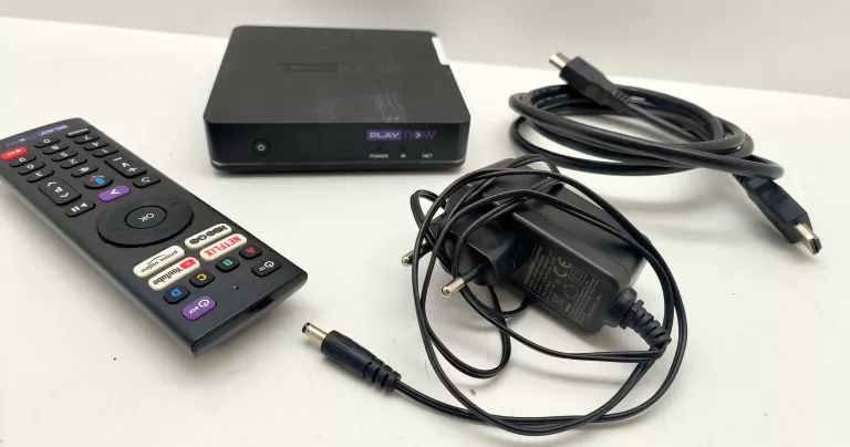 DEKODER PLAY NOW TV BOX 2+PILOT+KABEL HDMI+KABEL ZASILAJĄCY