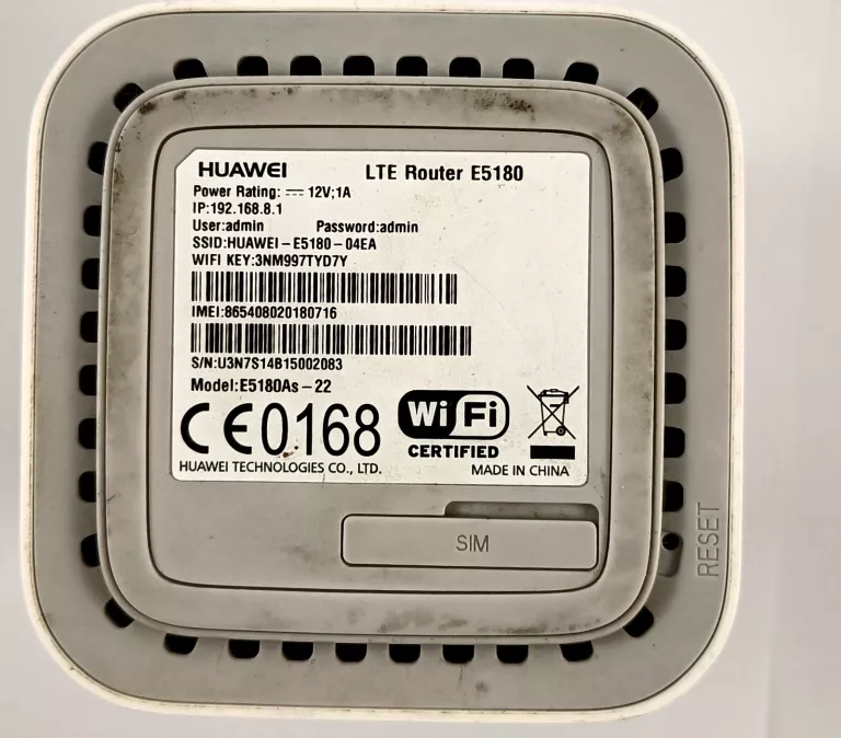HUAWEI E5180 MODEM ROUTER USB 4G LTE A2MOBILE AERO
