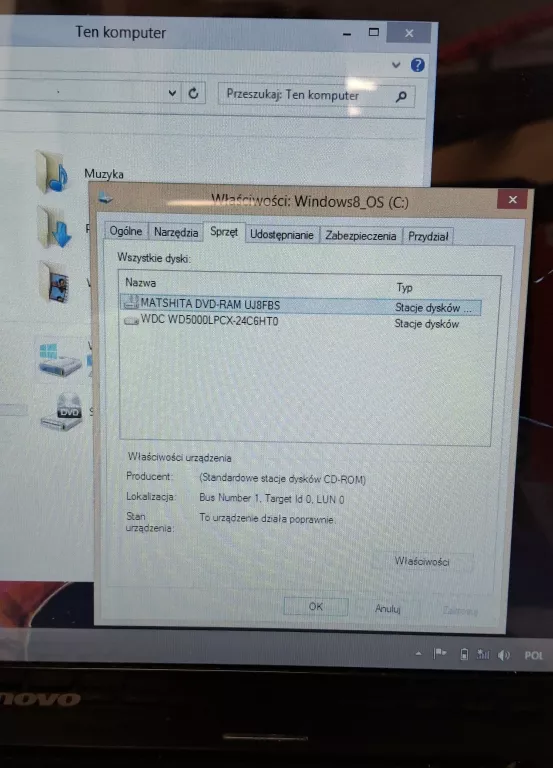 LAPTOP LENOVO G50-30 15,60" 4 GB/500 GB+ ZASILACZ