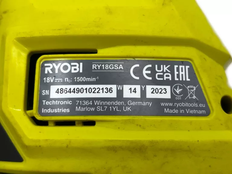 NOŻYCE DO KRZEWÓW I TRAWY RYOBI RY18GSA 18V + AKUMULATOR 4.0 AH