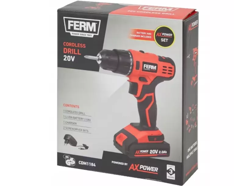 WKRĘTARKA FERM CORDLESS DRILL 20V 8717479107094