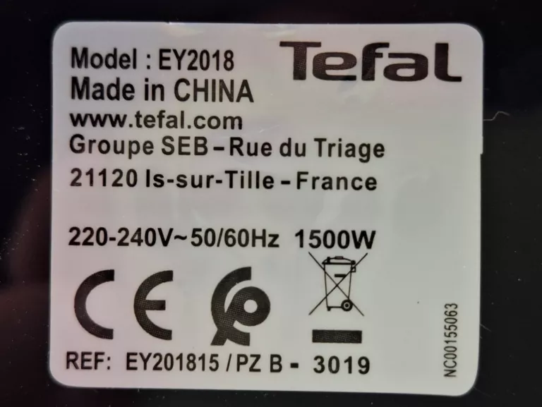FRYTKOWNICA BEZTŁUSZCZOWA TEFAL EY201815 EASY FRY CLASSIQUE