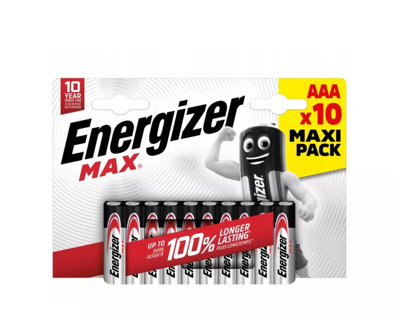10X BATERIA ALKALICZNA ENERGIZER MAX AAA RL03 E92 CIENKIE PALUSZKI 7638900