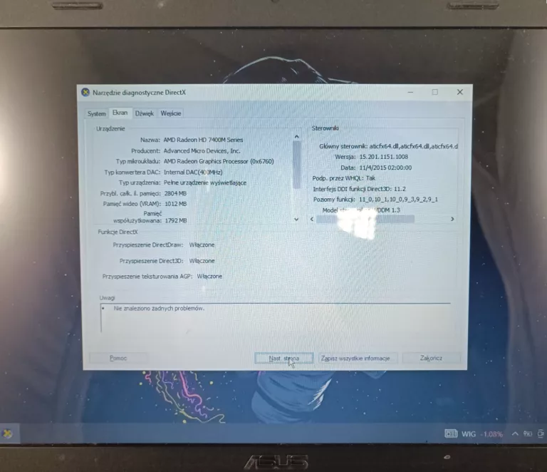 LAPTOP ASUS X54H CZYTAJ OPIS