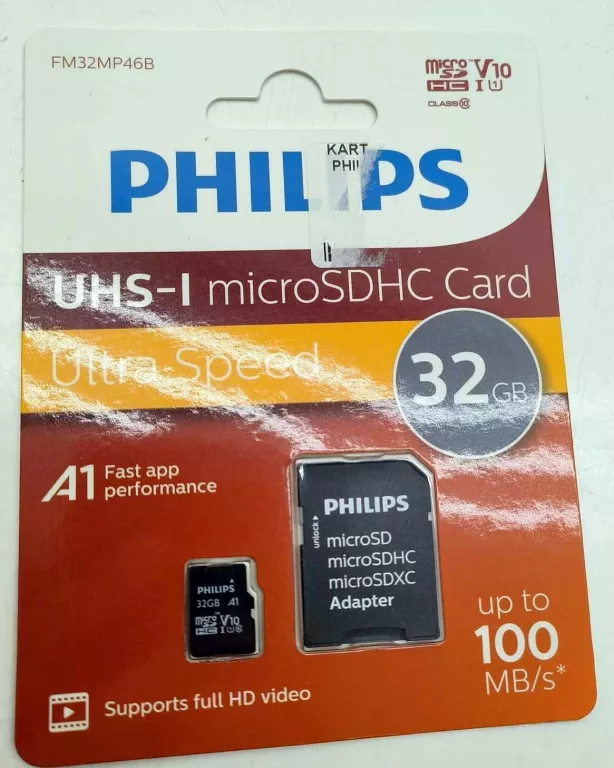 KARTA PAMIĘCI SDHC PHILIPS 32 GB ULTRA SPEED