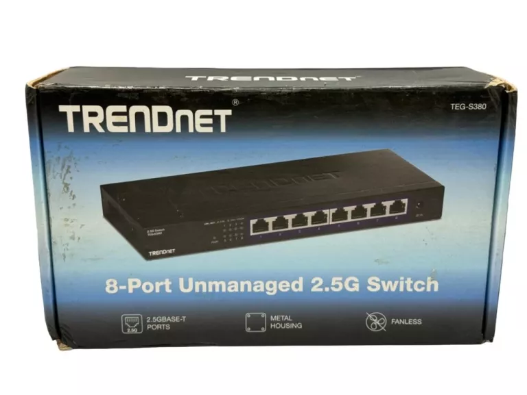 TRENDNET 8-PORT UNMANAGED 2.5G POE+ SWITCH - AMOUNT OF PORTS: (TPETG380)