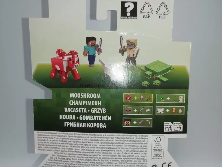 FIGURKA MINECRAFT MOOSHROOM MATTEL