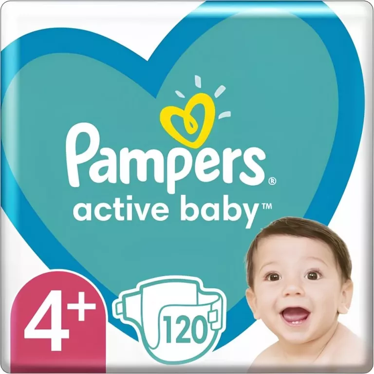 PAMPERS ACTIVE BABY 4+ (10-15 KG), 120SZT