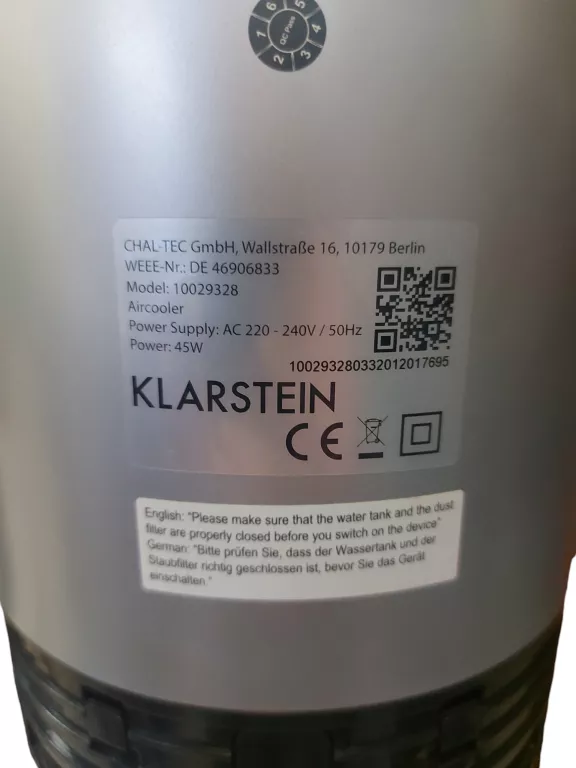 KLIMATOR PRZENOŚNY KLARSTEIN SKYSCRAPER ICE 10029328