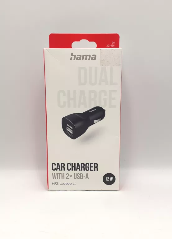 ŁADOWARKA SAMOCHODOWA HAMA 2X USB-A 12W