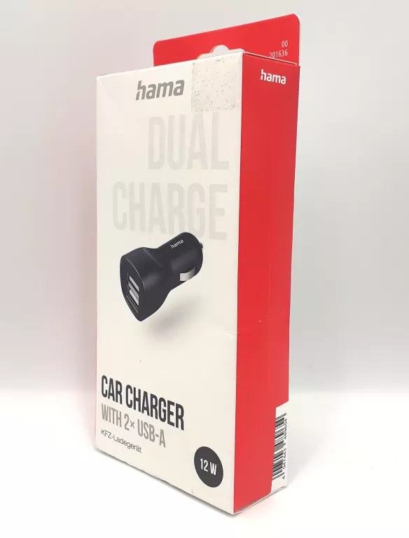 ŁADOWARKA SAMOCHODOWA HAMA 2X USB-A 12W