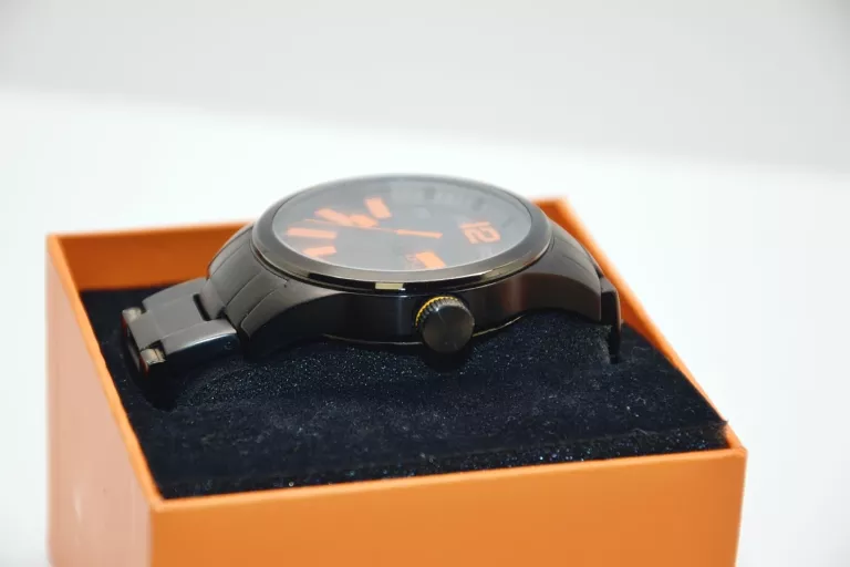ZEGAREK MĘSKI HUGO BOSS ORANGE 1513051 CZARNA BRANSOLETA