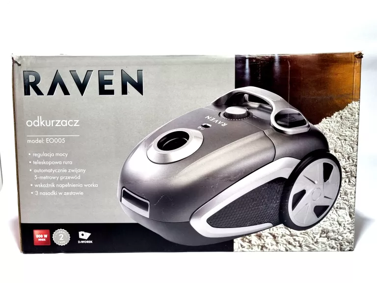 ODKURZACZ RAVEN EO005 800W BEZ WORKA