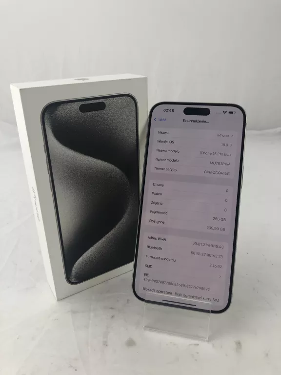 TELEFON IPHONE 15 PRO MAX 256GB