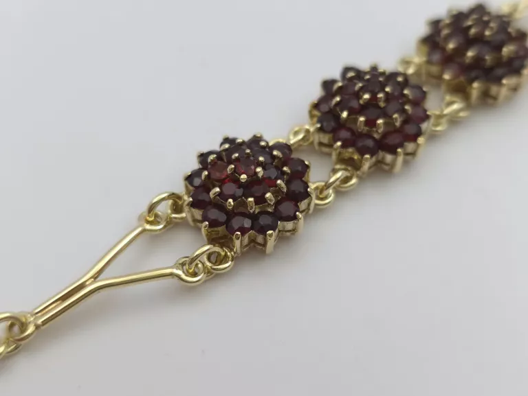 zlota-bransoletka-z-granatami-585-14k-17cm-1425g-rodzaj-2205-2