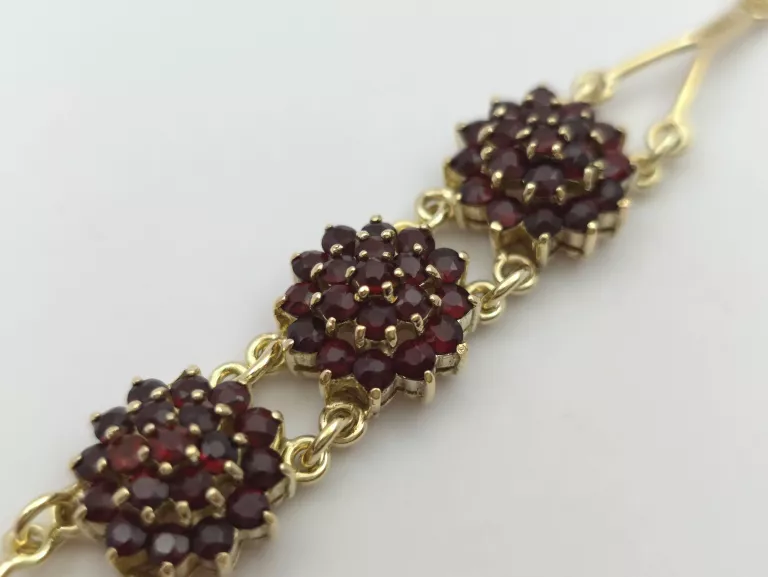 zlota-bransoletka-z-granatami-585-14k-17cm-1425g-material-15835-2