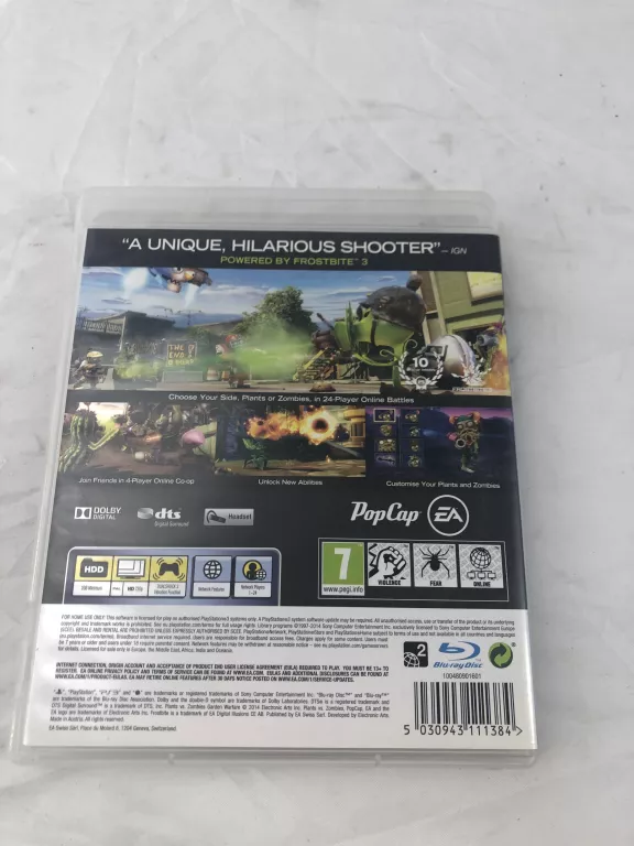 PLANTS VS ZOMBIES GARDEN WARFARE PS3
