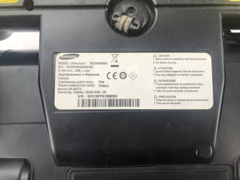 ROBOT SPRZĄTAJĄCY SAMSUNG POWERBOT SR20H9050U + STACJA DOKUJĄCA