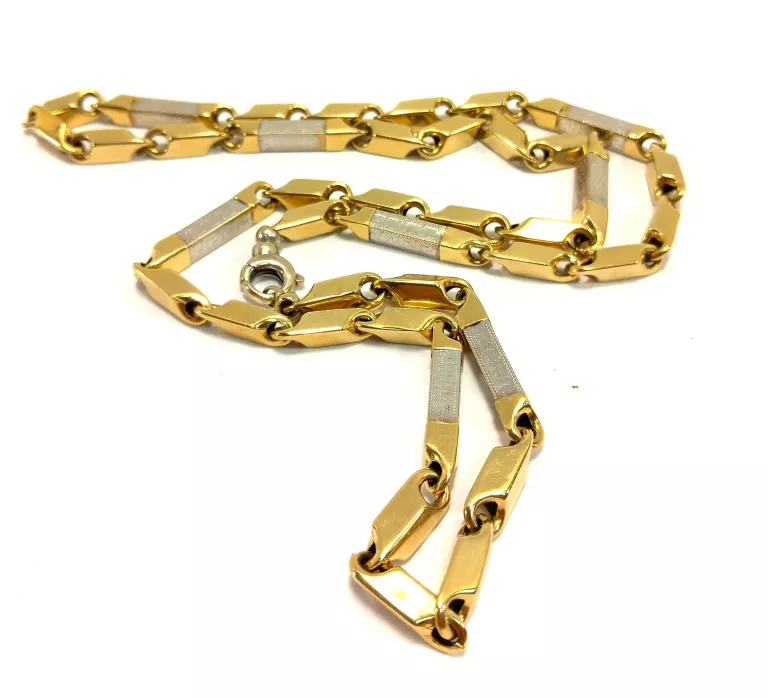CIEKAWY ZŁOTY ŁAŃCUSZEK MĘSKI PR. 585 DŁUGOŚĆ - 66,5 CM SZER 4MM