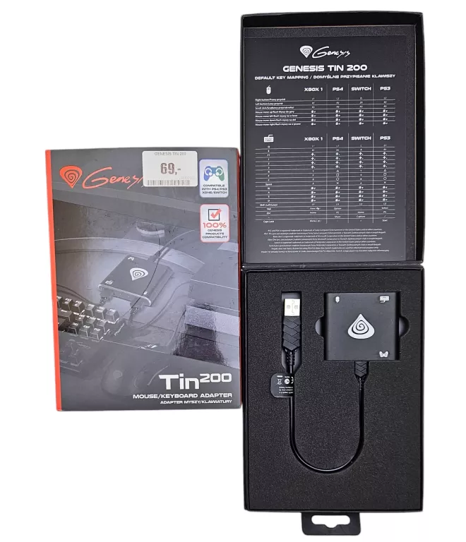 ADAPTER GENESIS TIN 200 MYSZKA I KLAWIATURA DO PS3/PS4