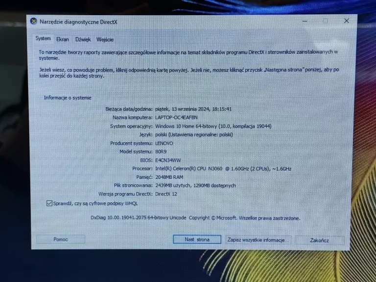 LENOVO IDEAPAD 100S-14IBR N3060 2GB RAM 64GB MMC W10H