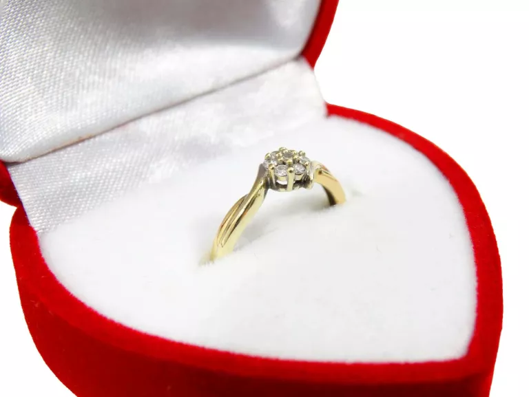 PIĘKNY ZŁOTY PIERŚCIONEK P.585 | 1.69G | R. 7