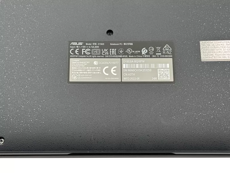 LAPTOP ASUS VIVOBOOK 15 D1502IA-BQ187W R5-4600H 16GB 512GB SSD W11