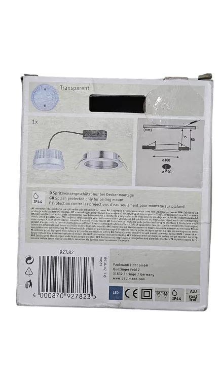 PAULMANN PREM ZESTAW OPRAW COIN OKRĄGŁY SZTYWNY LED 1X14W 2700K 230V 75MM