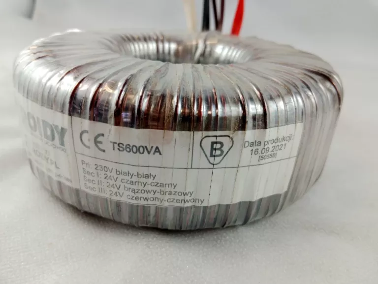 STS0600 - TRANSFORMATOR TS 600VA 230/24V TOROIDY