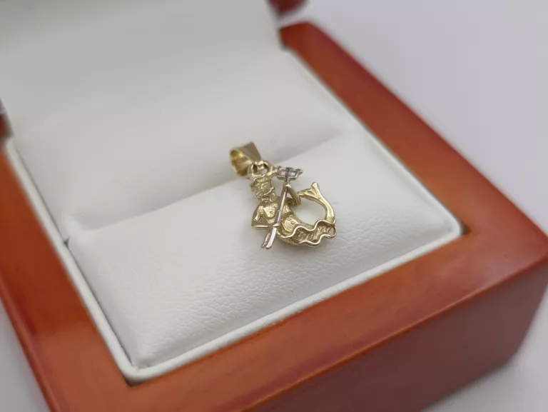 ZŁOTA ZAWIESZKA ZNAK ZODIAKU WODNIK - 585 14K 1,09G