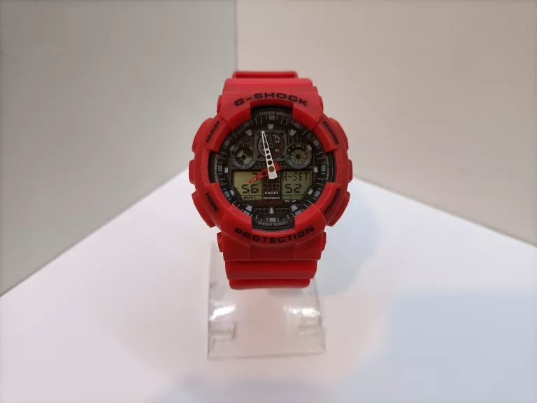 ZEGAREK - CASIO G-SHOCK GA-100 (CZERWONY)