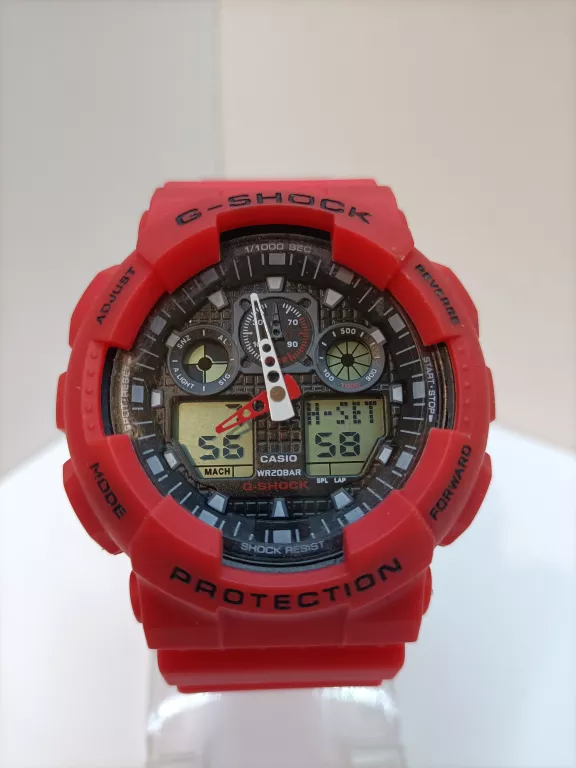 ZEGAREK - CASIO G-SHOCK GA-100 (CZERWONY)