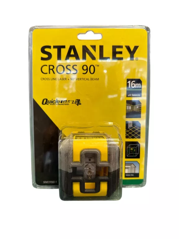 LASER KRZYŻOWY Z UCHWYTEM STANLEY STHT77592-1 CROSS 90 ZIELONY 16 METRÓW