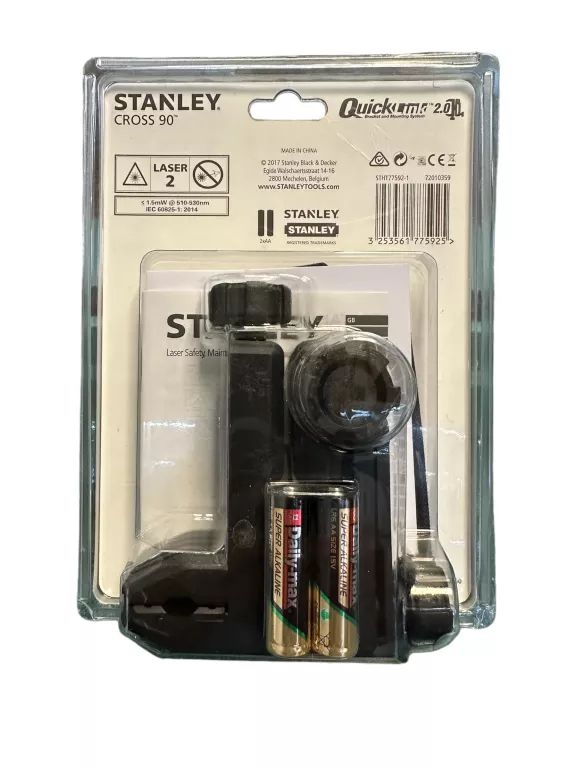 LASER KRZYŻOWY Z UCHWYTEM STANLEY STHT77592-1 CROSS 90 ZIELONY 16 METRÓW